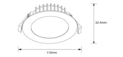 Blaze 13W Tri Colour Downlight - White