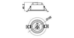 Ava 10W Tri Colour Downlight