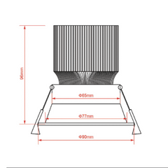 Snowy Pro Downlight Recessed Fixed IP44